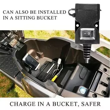 1 шт. Мотоциклетный двойной USB зарядный адаптер зеркало заднего вида водонепроницаемый блок питания гнездо для iPhone Samsung Huawei