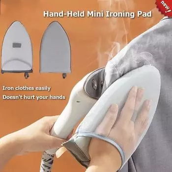 1 шт. моющаяся гладильная доска, мини-перчатки против ожогов, чехол для утюга, термостойкая, грязеотталкивающая гладильная доска для магазина одежды Round Head серый