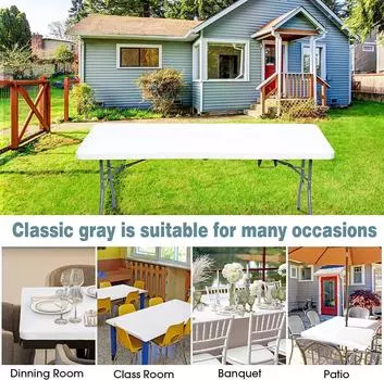 1 шт. моющаяся прямоугольная скатерть для вечеринок на открытом воздухе и кемпинга - складная, эластичная и натяжная - размер 4 фута/6 футов ткань для дома 60x120cm чёрный