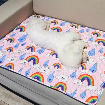 1 шт. моющиеся подушечки для дрессировки собак с мультяшным принтом — впитывающие, нескользящие и водонепроницаемые коврики для мочи домашних животных для мелких и средних пород XS