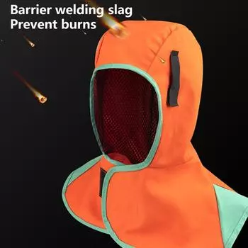 1 шт., моющийся дышащий сварочный шейный чехол, огнестойкая защитная сварочная шапочка, сварочный шлем, полный защитный сварочный капюшон серый