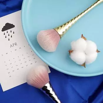 1 шт. Мягкая большая кисть для румян Minerals Full Nail Art Кисть для лица Инструмент для макияжа розового золота