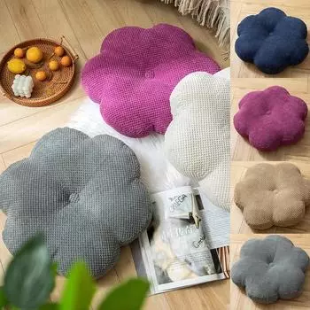 1 шт. Мягкая цветная пушистая подушка с цветами, плюшевая подушка для домашнего декора, коврик для стула для детей, девочек, офисного стула, татами 45x45cm