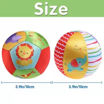 1 шт., мягкая игрушка для младенцев, мяч, игровое кольцо для детей, случайный цвет