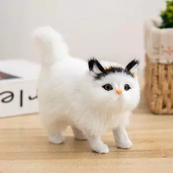 1 шт. Мягкая плюшевая игрушка в виде котенка, имитация кота, плюшевые игрушки, поддельные кошки, реалистичные животные для детей, девочек, подарок на день рождения, день святого Валентина