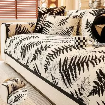 1 шт. Мягкая подушка для дивана с принтом листьев, устойчивая к грязи, нескользящая, устойчивая к царапинам, Г-образная накидка для дивана, нескользящий коврик для подлокотника дивана для гостиной и дома A 70x70