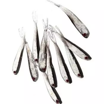 1 шт., мягкая приманка для рыбалки, 10 см, мягкая рыба с красными глазами, серая, 3,7 г, бионическая искусственная мягкая приманка Luya