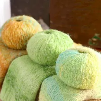 1 шт., мягкая, приятная на ощупь, градиентно окрашенная мохеровая пряжа, сотканная вручную, пряжа цвета конфет, нитки для самостоятельного вязания
