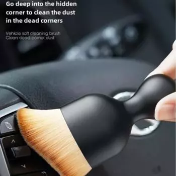 1 шт., мягкая щетка для чистки салона автомобиля, приборная панель, воздуховыпускное отверстие, удаление пыли, домашний офис, детализация, чистые инструменты чёрный