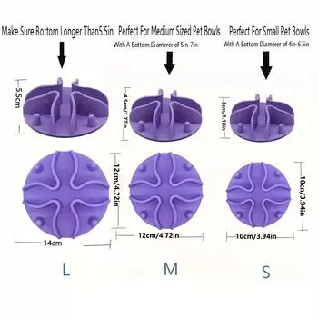 1 шт. Мягкая силиконовая головоломка для медленного кормления собак, вставка в миску, стимулирует умственную деятельность и способствует здоровому пищеварению, подходит для всех размеров S серый