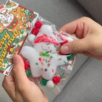 1 шт. Мягкая забавная сжимаемая игрушка-снеговик ручной работы для снятия стресса - идеальный подарок для всех возрастов на праздники, такие как Рождество