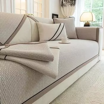 1 шт. Мягкие чехлы для дивана из шенилла и кожи для четырех сезонов, Нескользящая накидка на спинку, Тканевое полотенце, Универсальная защита для дивана, Домашний декор 70x70cm 1pc A