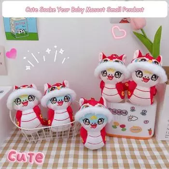 1 шт. мягкие куклы-животные, талисман, подвеска, плюшевая игрушка-брелок в виде змеи для подарка на день рождения, Рождество, Хэллоуин, год синий