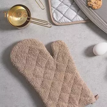 1 шт., мягкие на ощупь, широкое применение, портативные, практичные, легко висящие изолированные перчатки для пикника зелёный