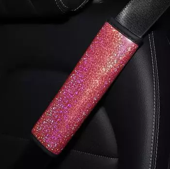 1 шт. мягкие наплечники для ремня безопасности, блестящие автомобильные аксессуары, наплечники для ремня безопасности со стразами, защитная накладка, чехол, подушка