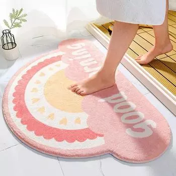 1 шт., мягкие напольные коврики с облаком и радугой, мягкие коврики, домашний внутри, ковер для входа, спальня, туалет, ванная комната, дверь, впитывающая нескользящая подушечка для ног 40*60CM