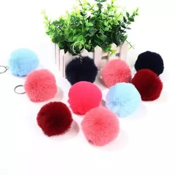 1 шт., мягкий меховой шар, кулон, брелок для ключей, меховой пушистый кулон, ювелирное украшение для женщин 1
