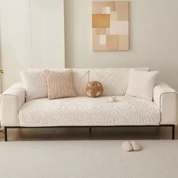 1 шт. Мягкий плюшевый чехол для дивана с изображением кролика, полосатый шезлонг, подушка для дивана, однотонный противоскользящий чехол для дивана для декора гостиной 70x70
