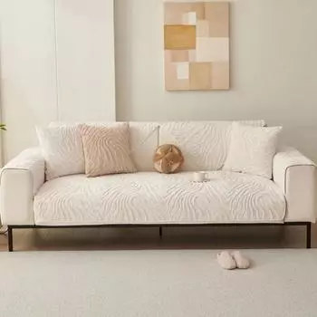1 шт. Мягкий плюшевый чехол для дивана с изображением кролика, полосатый шезлонг, подушка для дивана, однотонный противоскользящий чехол для дивана для декора гостиной 70x90