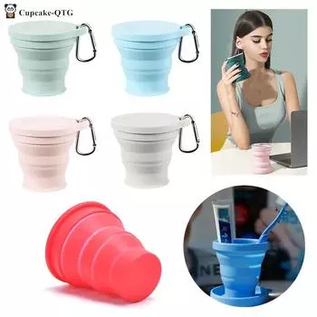 1 шт. мягкий силикон/пластик выдвижная складная чашка для воды уличная портативная чашка для питья дорожная телескопическая складная