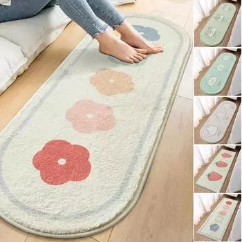 1 шт. мягкий теплый ковер для спальни, прикроватное одеяло для дома, гостиной, детской комнаты, плюшевое одеяло под кроватью, напольный коврик, имитация кашемира 40x60CM