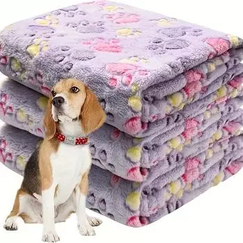1 шт. Мягкое и уютное одеяло для питомца - Пастельный цветочный дизайн, Машинная стирка, от очень маленького до большого, Идеально для малых и средних пород, Подстилка для питомца S(58.42*40.64cm