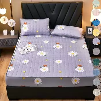 1 шт., мягкое постельное белье, наматрасник, утолщенное стеганое покрывало, эластичные простыни (Без наволочки)