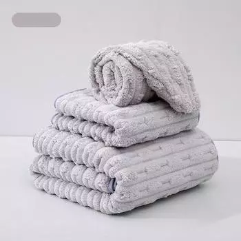 1 шт. Мягкое ультратонкое волокнистое банное полотенце, впитывающее и быстросохнущее полотенце, домашнее мягкое утолщенное коралловое бархатное банное полотенце 35*75CM1PCS серый