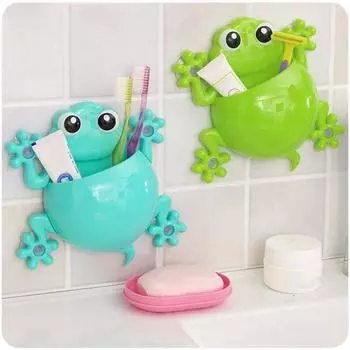 1 шт. Мультфильм Gecko домашняя ванная комната держатель для зубной щетки настенное крепление присоска стеллаж для хранения 1 pcs