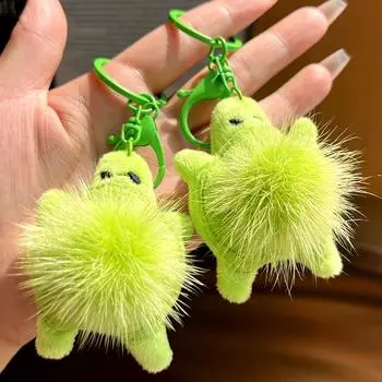 1 шт. мультяшная модная маленькая черепаха кукла брелок мягкая плюшевая сумка подвеска игрушка брелок автомобильный брелок зелёный