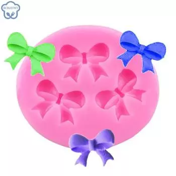 1 шт. мультяшная силиконовая форма в виде галстука-бабочки для шоколадной помадки, желе, конфет, торта, украшения, инструмент для выпечки, банты, смоляные художественные формы 1PCS