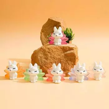 1 шт. мультяшные светящиеся миниатюрные фигурки лисы микро-ландшафтное украшение креативные сделай сам украшения для дома аксессуары подарки