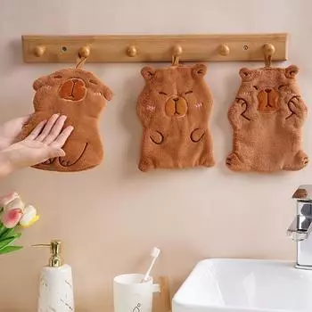 1 шт. Мультяшные животные, бытовые принадлежности, ванная, платок, мягкое впитывающее полотенце для рук, полотенце для уборки, кухонная мочалка, настенное крепление