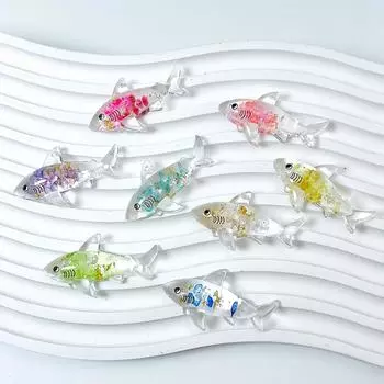 1 шт. мультяшные животные подвески для изготовления ювелирных изделий фурнитура светящаяся акула кулон плоская задняя часть серьги своими руками брелок ожерелье украшение жёлтый