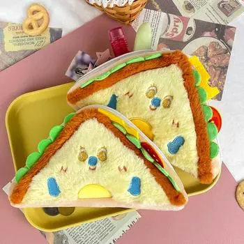 1 шт., мультяшный кулон для хранения наушников, оригинальный плюшевый кошелек, имитация пряжки для ключей, сумка для денег, плюшевый кошелек для монет