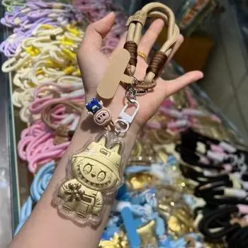 1 шт. Мультяшный Лабубу Цепочка для телефона Веревка Брелок Подвеска Шарм для сумки Подарок для девушки Лучшей подруги Милый аксессуар-игрушка