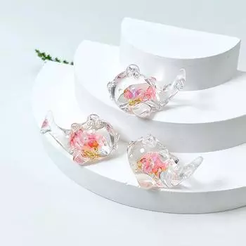 1 шт. мультяшный светящийся дельфин микропейзаж светящаяся миниатюрная статуэтка дельфина в горшке мини-сад кукольный домик украшение