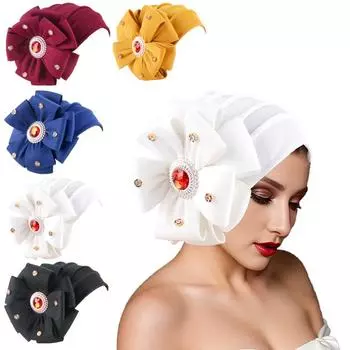 1 шт. мусульманская этническая шапка для головы, модная нигерийская свадебная вечеринка в стиле ретро, ромбовидная шляпа, плоская шапка, большой цветочный платок для головы