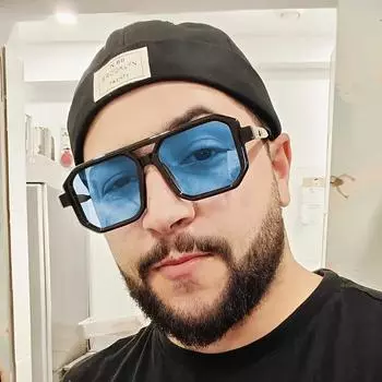 1 шт. Мужские квадратные солнцезащитные очки в полной оправе с двумя перемычками и линзами из поликарбоната для занятий спортом на открытом воздухе, походов и повседневной моды