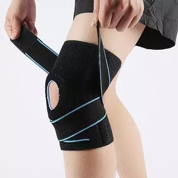 1 шт., мужские наколенники под давлением, спортивные эластичные наколенники, поддержка тренажерного зала, фитнеса, баскетбола, волейбола, бандаж, защита