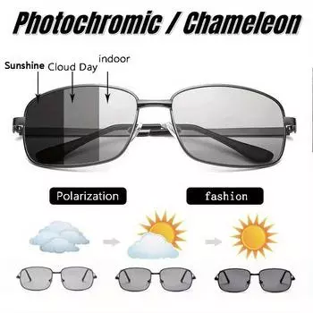 1 шт. мужские поляризованные фотохромные модные очки спортивные очки в металлической оправе очки для вождения автомобильные аксессуары