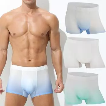 1 шт. Мужские трусы градиентного цвета L-4XL, нижнее белье, бесшовные 3D-трусы-шорты, дышащие боксеры, шорты, нижнее белье больших размеров L