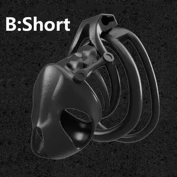 1 шт. Мужское 3D двойное штабелирующее кольцо Замок целомудрия SM Мужское устройство для связывания Мастер-горничная Обучение, Сексуальная пара, Устройство целомудрия, Многоцелевой Дышащий L A:Long Four-ring Suit