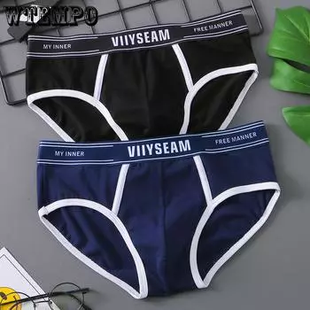 1 шт. Мужское нижнее белье, хлопковые треугольные брюки, летние дышащие мужские трусы, сексуальные шорты, нижнее белье M