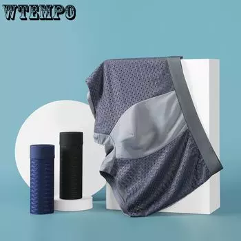 1 шт. Мужское нижнее белье Ice Silk сексуальное боксеры шорты супер тонкие прозрачные дышащие мужские трусы с низкой посадкой L