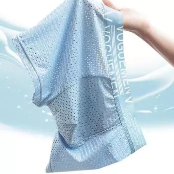 1 шт., мужское подарочное новое нижнее белье для мужчин, тонкие трусы, трусы большого размера без следов, спортивные дышащие боксеры из ледяного шелка L чёрный