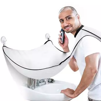 1 шт., мужской фартук для бритья бороды, уход за чистыми волосами, нагрудники для взрослых, держатель для бритвы, органайзер для ванной комнаты, подарок для мужчин белый