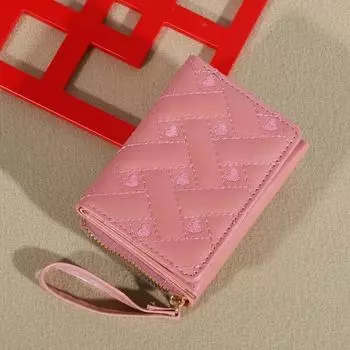 1 шт. Мужской модный кошелек для монет с вышивкой Love, держатель для карт Trifold, кошелек с несколькими отделениями для карт