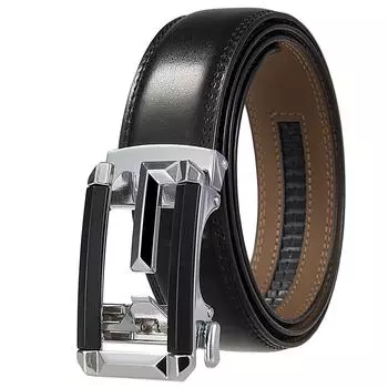 1 шт. Мужской персонализированный модный ремень, универсальная автоматическая пряжка, двухслойный ремень из коровьей кожи Ly36-305115-1 100cm-130cm