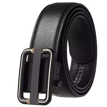 1 шт. Мужской ремень с автоматической пряжкой, модный деловой ремень из коровьей кожи, повседневный ремень Ly36-561958-1 110cm-130cm